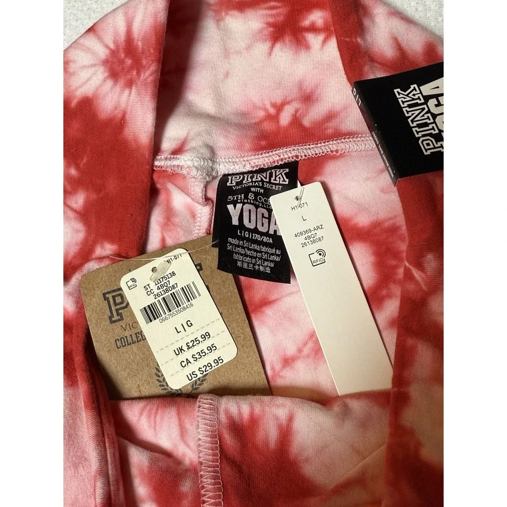 Victoria's Secret PINK U of A Wildcats Tie Dye Set L Tube Top & Biker Shorts NWT